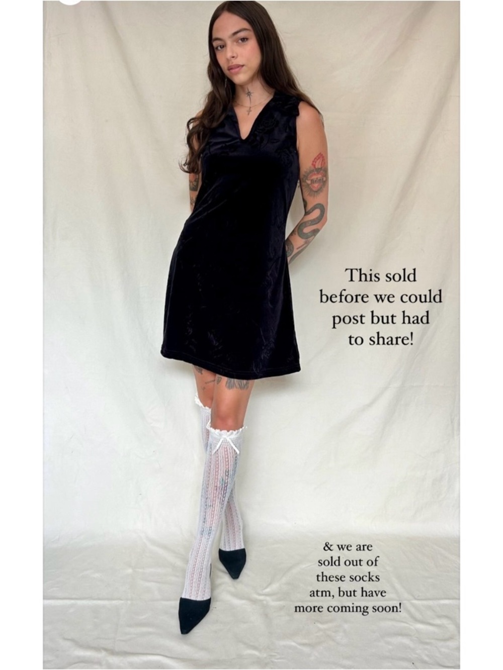 Black Velvet V-Neck Mini Dress